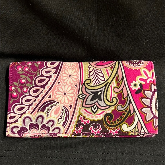 Vera Bradley Pink and Purple Paisley Checkbook holder - Picture 2 of 8